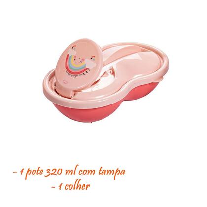 Imagem de Kit Refeição com Colher e Tampa Divertido 320 ml Infantil Plasútil 