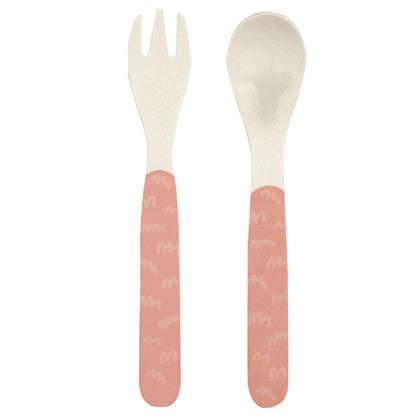 Imagem de Kit Refeição Em Bambu Onça Rosa Infantil 05 peças 16227 - Buba