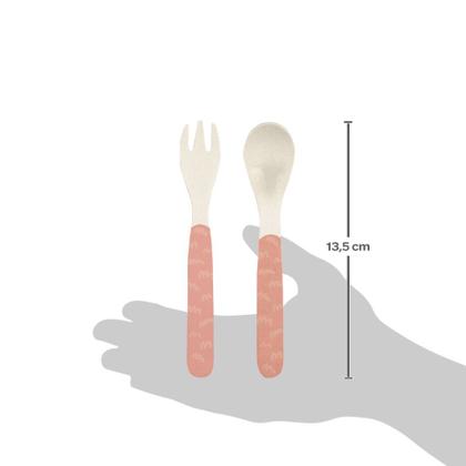 Imagem de Kit Refeição Em Bambu Onça Rosa Infantil 05 peças 16227 - Buba