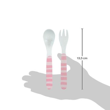 Imagem de Kit Refeição Infantil Em Bambu Gatinho Rosa Introdução Alimentar 13209 Buba