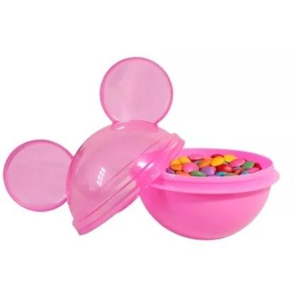 Imagem de Kit Refeição Minnie Garrafinha Retrô 500ml e Potes Minnie Rosa - Plasútil