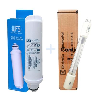 Imagem de KIT Refil Filtro + Lampada UV para Purificador de Água PA31 Electrolux Original