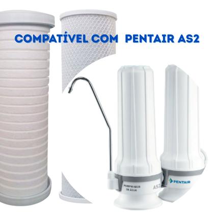 Imagem de Kit Refil Filtro Vela Compatível Purificador Pentair Acqua Star As2