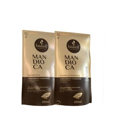Imagem de Kit Refil Haskell Mandioca Shampoo Condicionador 250Ml