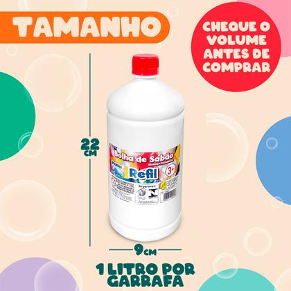 Imagem de Kit Refil Para Bolha De Sabão Líquido Bubble Com 5 Litros Brasilflex