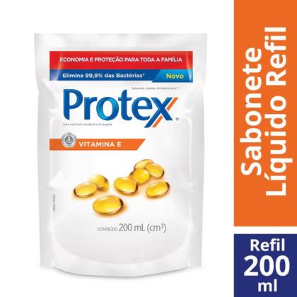 Imagem de Kit Refil Sabonete Líquido Protex Nutri Protect Vitamina E 200ml com 3 unidades