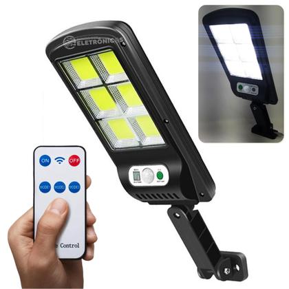 Imagem de KIT Refletor Luminária Solar LED 300W Sem Fio Com Sensor de Presença e Controle Remoto LKY0034