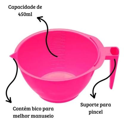 Imagem de Kit Reflexo Luxo com Cumbuca, Pincel e Touca para Mechas Santa Clara