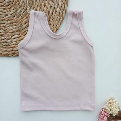 Imagem de Kit Regata Camiseta Blusa Bebê Infantil Malha Roupa Menina P Algodão Kit 5 unidades Sortido Leve Verão Calor