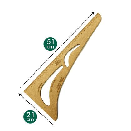 Imagem de Kit Réguas Curva e Cavas Costura Profissional Modelagem 3 pç