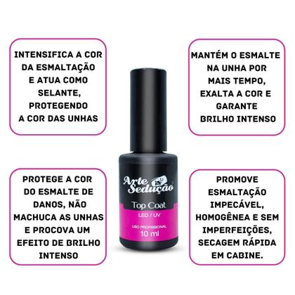 Imagem de Kit Regulador pH Primer Top Coat Gel Control Cover Nude Manicure Nail Designer Alongamento Unhas de Gel Arte Sedução