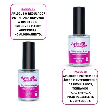 Imagem de Kit Regulador pH Primer Top Coat Gel Control Cover Nude Manicure Nail Designer Alongamento Unhas de Gel Arte Sedução