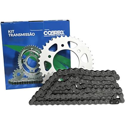 Imagem de Kit relacao (corrente, coroa e pinhao) cobreq fazer150/factor150/factor125i