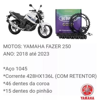 Imagem de Kit Relação Fazer 250 2018 2019 Com Retentor Original Kmc