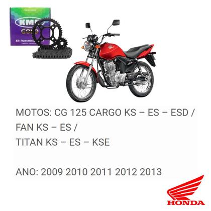 Imagem de Kit Relação Honda Cg Titan Fan 125 2009 2010 2011 2012 2013 C Retentor Kmc