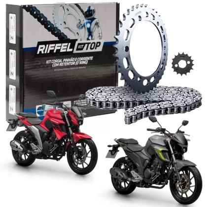 Imagem de Kit Relaçao Riffel Com Retentor Fazer 250 Fz25 2018 2019 2020 2021 2022 2023 2024