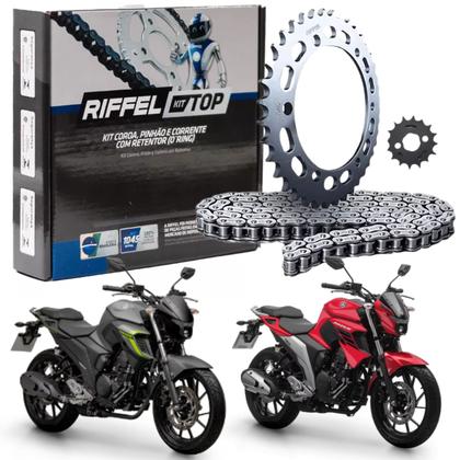 Imagem de Kit Relaçao Riffel Com Retentor Fazer 250 Fz25 2018 2019 2020 2021 2022 2023 2024
