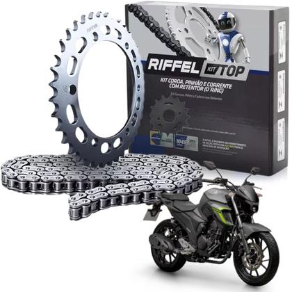 Imagem de Kit Relaçao Riffel Com Retentor Fazer 250 Fz25 2018 2019 2020 2021 2022 2023 2024
