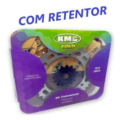 Imagem de Kit Relação Tração Transmissão Nx 400 Falcon 99 2000 2001 2002 2003 2004 2005 2006 2007 2008 2009 2010 A 2015 Com Retentor Kmc