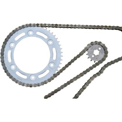 Imagem de Kit Relação Transmissão Falcon Nx400 Riffel Aço 1045