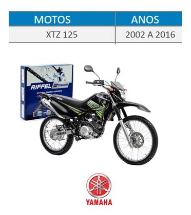 Imagem de Kit Relação Transmissão Relação Xtz 125 2002 2003 2004 2005 2006 2007 2008 2009 2010 2011 2012 2013 2014 2015 2016 Riffel