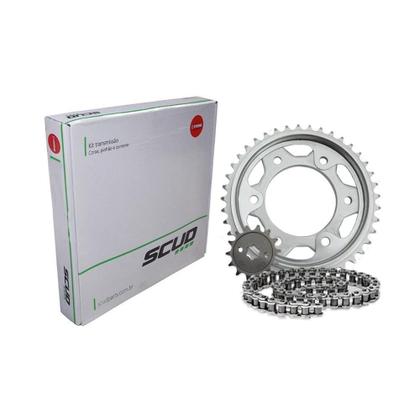 Imagem de Kit Relação Transmissão Scud Yamaha Fazer 250 Com Retentor