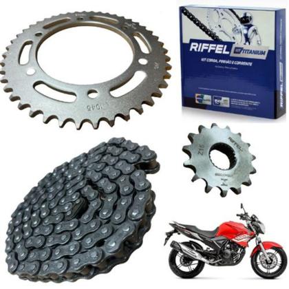 Imagem de Kit Relação Yamaha Fazer 250 Ys 2006 a 2017 Original Riffel