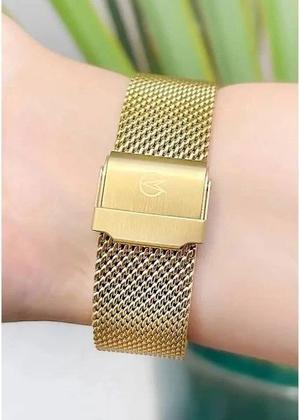 Imagem de Kit Relógio Champion CN27465E Feminino Dourado Colar Brinco