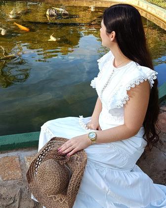 Imagem de Kit Relógio Champion Feminino Dourado Original à Prova D'Água com NF Garantia 1 Ano e Pulseira 590G