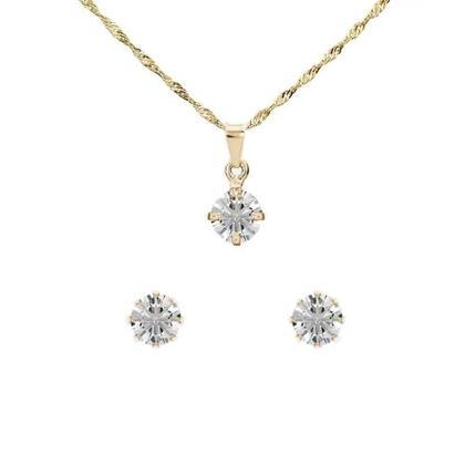 Imagem de Kit Relógio Champion Feminino Elegance com Colar e brincos CN24020S