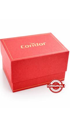 Imagem de Kit Relógio Condor Feminino Analógico De Pulso Dourado Com Colar E Brinco Original