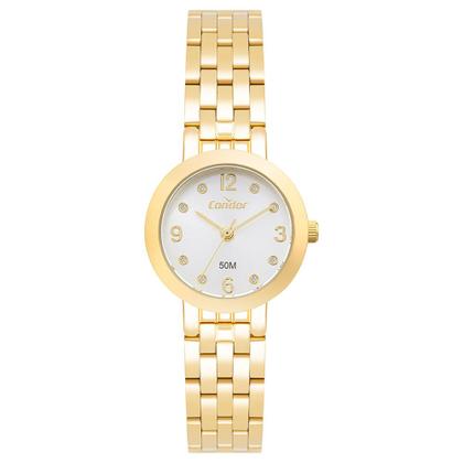 Imagem de Kit relógio Condor Feminino Mini Dourado - CO2035NWZ/K4K