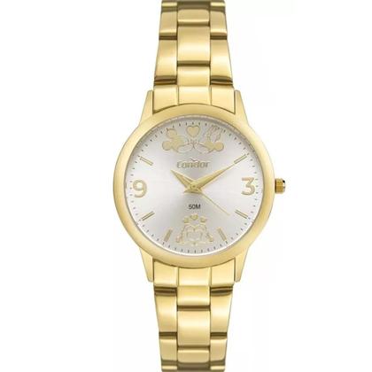 Imagem de Kit Relógio Condor Feminino Mini Dourado Disney
