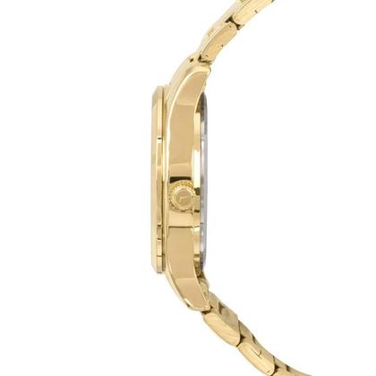 Imagem de Kit Relógio Condor Feminino Redondo Resistente Água Analógico Casual Dourado COPC21AEAD/K4B