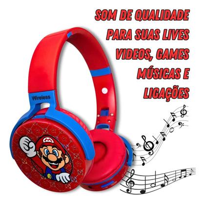 Imagem de Kit Relógio Digital Inteligente D20 Android iOS Com Fone Mario Criança Bluetooth