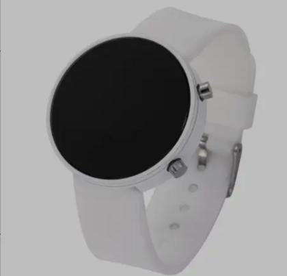 Imagem de Kit Relógio Digital Led Redondo Silicone ajustável + Óculos de Sol Feminino Armação Grande Vintage Quadrado Luxo Moda