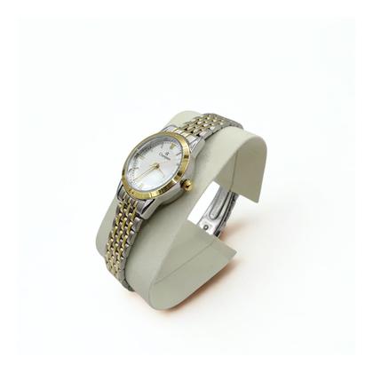 Imagem de Kit Relógio feminino dourado com prata 26 mm analógico Champion