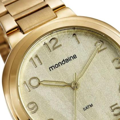 Imagem de Kit Relógio Feminino Mondaine Classic Dourado 50m 32904LPMKDE1K1