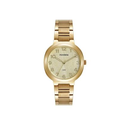 Imagem de Kit Relógio Feminino Mondaine Classic Dourado 50m 32904LPMKDE1K1