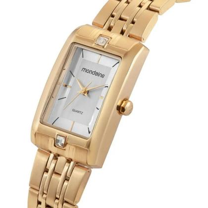 Imagem de Kit Relógio Feminino Mondaine Cristais Dourado 30m 32862LPMKDE1K1
