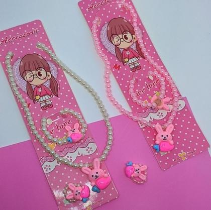 Imagem de Kit Relógio Infantil Analógio Menina Princesa Disney Desenho 3D Silicone Quartz + Conjunto Colar e Brincos Anel Miçangas