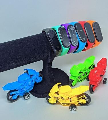 Imagem de Kit Relógio Infantil Digital Led Prova água Esportivo Bracelete Silicone para Crianças +Mini Motos Motinha Corrida