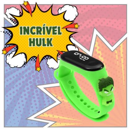 Imagem de Kit Relógio Infantil Digital Led Touch Super Heróis Infantil Menino Criança Aventureira