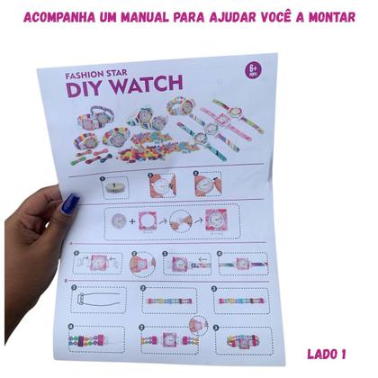Imagem de kit relogio infantil fashion monta do seu jeito e desmonta brinquedo para menina presente colorido