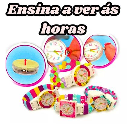 Imagem de kit relogio infantil fashion monta do seu jeito e desmonta brinquedo para menina presente colorido