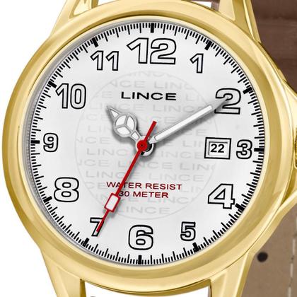 Imagem de Kit Relógio Lince Feminino Chocolate Com Colar e Brincos LRCH104LKW56B2MX Analógico 5 Atm