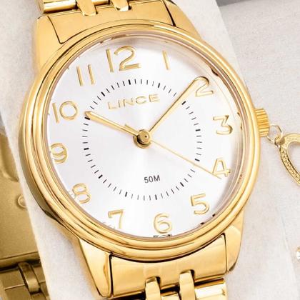 Imagem de Kit Relógio Lince Feminino com Colar e Brincos LRGM027L32KBQHS2KX