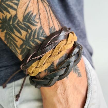 Imagem de Kit Relógio Masculino Social Olevs Gold + Pulseira Bracelete 