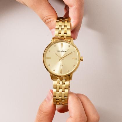 Imagem de Kit Relógio Mondaine Feminino com Colar e Brincos 32598LPMKDE1K1