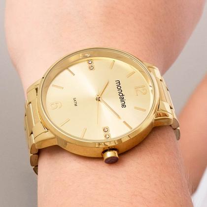 Imagem de Kit Relógio Mondaine Feminino com Colar e Brincos 32600LPMKDE1K1